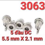5 pins power connector female DC socket 5.5mm x 2.1mm dc-009 power jack.