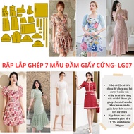 HARD PAPER SHEET FOR ASSEMBLY A-LINE DRESS 7 MODELS -LG07