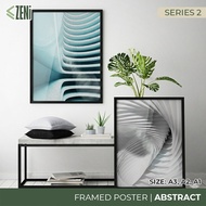 ZENi ABSTRACT Framed Poster | Monotone Abstract Series Poster Frame A3 A2 A1 Wall Art Wall Decor