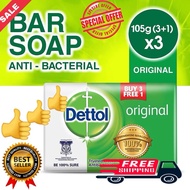 Dettol Soap Bar / Original Antibacterial / 3 bars