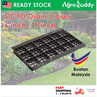 AgroBuddy Octo 6'' / 9" Drain Cover Heavy Duty Plastic / Penutup Longkang / 沟渠盖