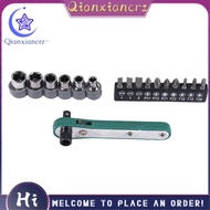 17 In 1 Chrome  Steel Wrench Driver Set Torx Screwdriver Set Ratchet Socket Torque Wrench  Bit Flat 