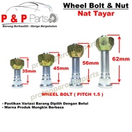 Skru Nat Tayar Wheel Bolt And Nut For Perodua Kancil Kenari Kelisa Viva Kembara Rusa Myvi Alza