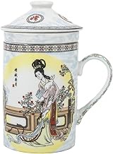 lachineuse - Traditional Chinese Tea Mug - Chinese Princess - Porcelain Mug - Height 14.5cm - Multic