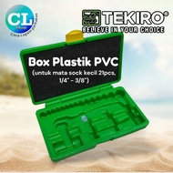 MATA PVC BOX SMALL SOCKET WRENCH 21pcs 3/8" - 1/4" socket wrench 21pc plastic shock BOX 3/8in 1/4in
