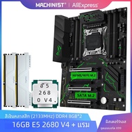 MACHINIST X99 MR9S เมนบอร์ด LGA2011-3 ชุด Intel Xeon E5 2680 V4 CPU DDR4 2*8GB RAM ATX NVME SATA M.2