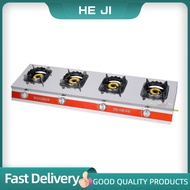HEJI High Pressure Stove Burner 4 Burner Heavy Duty High Pressure Gas Stove Industrial Gas Stove Bur