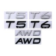 AWD T6 T5 logo Rear trunk emblem Car side sticker for VOLVO XC40 XC60 XC90 S40 S60 S90 V40 V60 V90 3