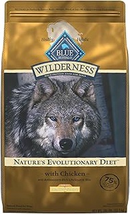 Blue Buffalo Wilderness High Protein Natural Healthy Weight Adult Dry Dog Food Plus Wholesome Grains, Chicken 28 lb Bag