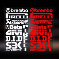 SBK Superbike Motorcycle Reflective Vinyl Helmet Accessories Sticker for Click 125 NMAX 155 Y15ZR