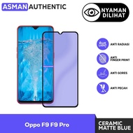 Tempered Glass Untuk Oppo F9 / F9 Pro | Ceramic Film Matte Blue Premium