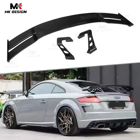 Carbon Fiber Rear Swan Neck Wing for Audi S3 A4 A5 S5 A6 MK2 R8 Sedan TT TTRS MK3 R8 2 Doors Rear Sp