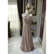 Long Evening Dress (Size M) Light Brown (AZAZIE)