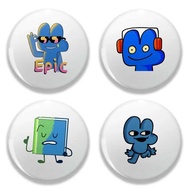 Cute Cartoon Bfb Fourx Badges for Bag Clothing Accessories Anime Bfdi Four Button Brooch Pins Fans G
