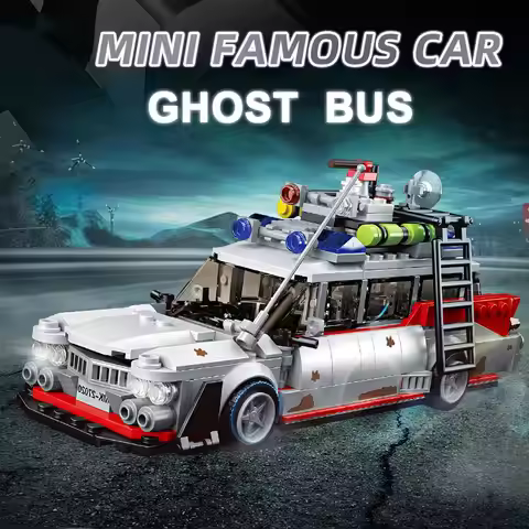 Mini Ghost Bus Model Car Model Toys Assembly Building Block Kit Brick Kids Gifts Educational gift fo