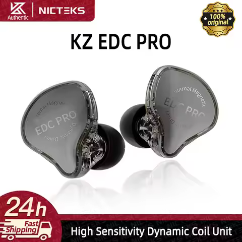 KZ EDC PRO IEM Earphones HIFI Bass In-ear Wired Headphones Dynamic Driver Monitor Earbuds with Detac
