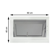 HomePro หน้าต่างบานกระทุ้ง อะลูมิเนียม มุ้ง SANKYOALUMI J-TRUST 60X40 สีครีม แบรนด์ SankyoAlumi