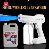RSS_K5 Spray Gun Wireless Rechargeable Disinfection Sprayer Nano Blue Ray Atomizer Fogging Spray Gun 蓝光雾化消毒槍