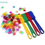 MONS Magnetic Bingo Set, Ergonomic Wand ABS Bingo Wand Set,  Bingo Game Color Sorting Multicolor Edu
