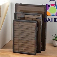 BAIHEE Certificate Storage Box, Plastic Dustproof A4 File Box,  Transparent Multifunctional A4 Data 