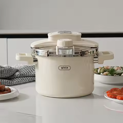 6L Enamel Pressure Cooker Multifunctional Pressure-Limited Explosion-proof Pressure Cooker Stainless