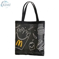 KIMI-Canvas Bag Capacity Casual Fashion McDonalds Shopping Shoulder Storage