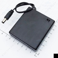 [2 Pieces]- Battery Box, Battery Tray 4xAA Jack DC 5521 On-Off Switch Cover Smart Components