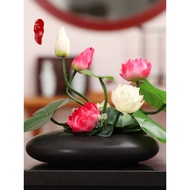 Chinese Style Simulation Lotus Set Ornaments Buddhist Hall Guanyin Worship Artificial Flowers Artifi