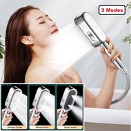 【2023 NEW】3 Modes Shower Head with Built-in Filter Race Track Shape Handheld High Pressure SPA Nozzle Water Saving Bathing Sprayer with Pause Bathroom Accessories