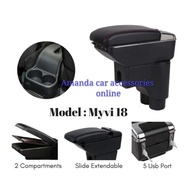 Myvi 2018 - 2020 armrest with 7 usb port / Myvi 2018 armrest / car armrest / Armrest kereta