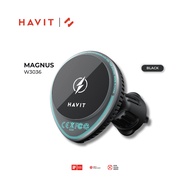 Havit Magnus W3036 ll Car Magnetic Wireless Charging Holder with Cooling Fan ll Black