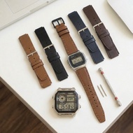 Casio AE 1200 1300 F 108 F91W F94W F105W A158 A159 A168 Genuine Leather Strap Classic Retro 18mm Wat