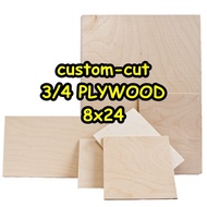 3/4 PLYWOOD 8x24 (custom-cut)