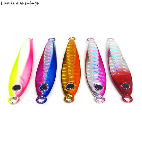 1PCS New Model Laser 10g 20g 30g 40g 60g Lure Fishing Metal Jig Lure Sea Fishing Metal Jig Lure Bait