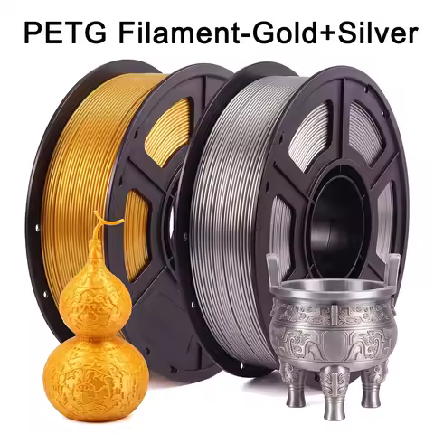 200g 1Kg PETG Gold, Silver 3D Printer Filament PETG Gold, Silver 250gx2 3D Printing Filament 1.75mm 