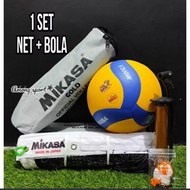 1 Set Net Voli Import & Bola Voli MIKASA PROLIGA Original Size 5 | Net Voli | Bola voli | Volleyball