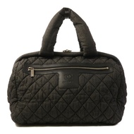 CHANEL 帆布Coco Cocoon銀扣肩背袋