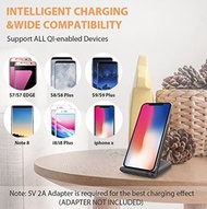 支援多種輸入接口包括 Lightning Micro USB 和 Type-C 10W 快速無線充電器充電板支架  sisckp 2368 Multi input Support Lightning,