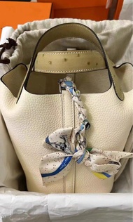 Hermes 菜籃子 18 picotin  拼色皮 鴕鳥皮 2023 年b刻