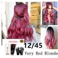 Very Red Blonde Hair Color with Oxidant ( 12/45 Bob Keratin Permanent Hair Color )