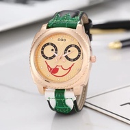 DQG Leather Strap Watch Russian Bestseller Clown Face Student Watch Quartz Wristwatch No Brand Origi