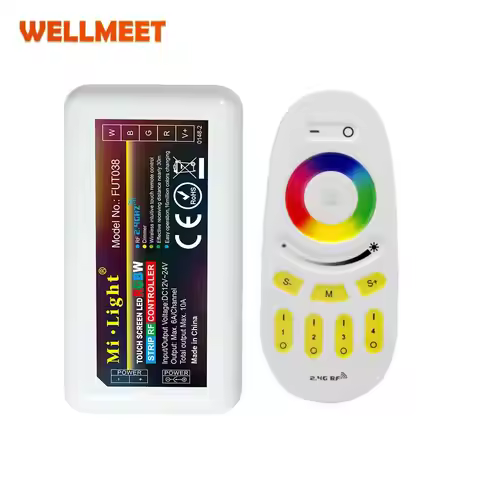 4 Zone RGBW Controller Mi-light FUT038 FUT096 Miboxer 12v 24v RGB Strip Light 2.4GHZ 4 Zones RF Remo
