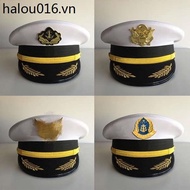 Captain Hat Male Seaman Big Cap Navy Cap White Navy Cap Sailor Cap Stage Performance Hat