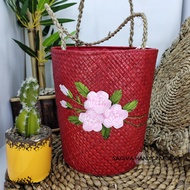 TAS JINJING PARCEL ANYAMAN PANDAN SULAM HAMPERS