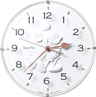 Seiko Clock Character Wall Clock, Disney Mickey Mouse, White, 11.8 x 11.8 x 2.0 inches (301 x 301 x 50 mm) FW589W