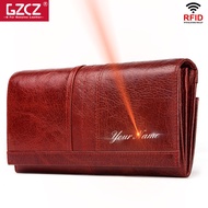 Genuine Leather Wallet Women Fashion Handmade Coin Purse Female Clutch Beg Woman Wallets Portomonee 