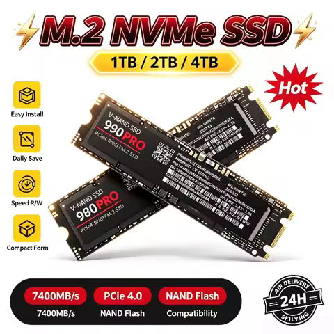 M.2 NVMe NGFF Internal SSD 500GB 1TB 2TB 4TB Thin Hard Drive for Gaming Laptop Desktop Computer Pro 
