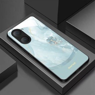 Tempered glass phone case suitable for vivo Y28s 5G/Y18 4G/Y18e/Y03 Ultra-thin hard cover with Lucky