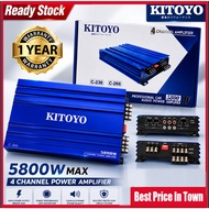 Kitoyo Power Amplifier Car 4 Channel Amp 5800W Car Power Amp 5800 Watt 4 CH Car Amplifier Car Speake