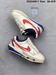 🌟官網授權商家🌟Sacai x Nike Zoom Cortez 潮流 復古 舒適百搭 低幫 休閒 通勤 跑步鞋 男女同款 白紅藍 低幫